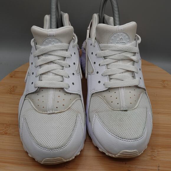Nike 6Y Womens 7.5 Air Huarache Run GS White Pure Platinum 654275-110 Flaws - Picture 3 of 11